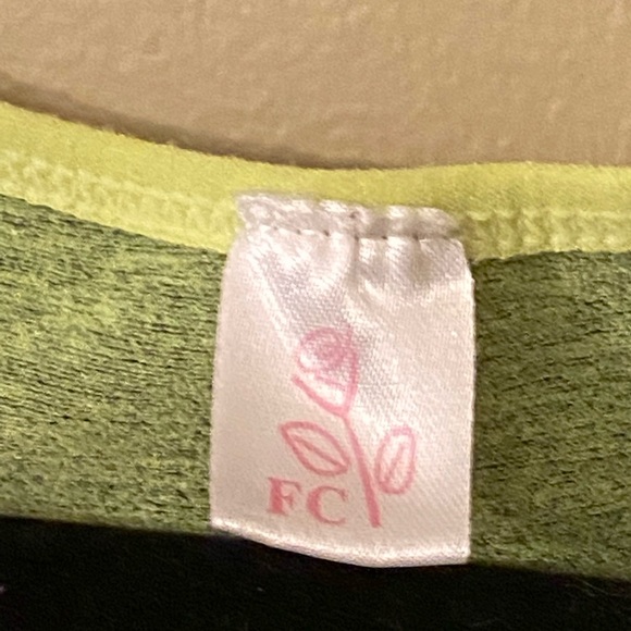 FCP Workout Tank Grey/Lime Green No Size Razorback - Picture 2 of 6